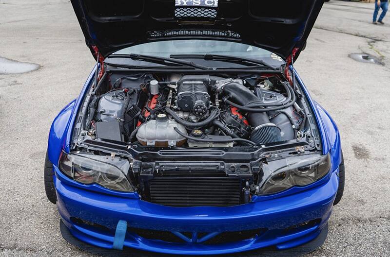 Engine Bay of Drift Car